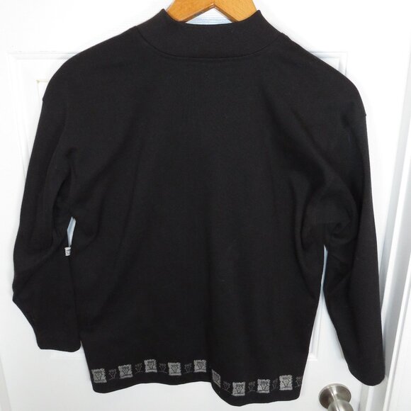 VINTAGE Fido Dido 1/4 Zip Pullover Size Medium AOP Logo Trim - Picture 7 of 8